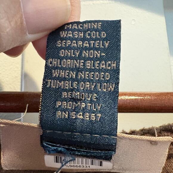 Vintage Express Dress Womens Small Brown Corduroy Jumper Side Buttons 90s - Picture 9 of 10